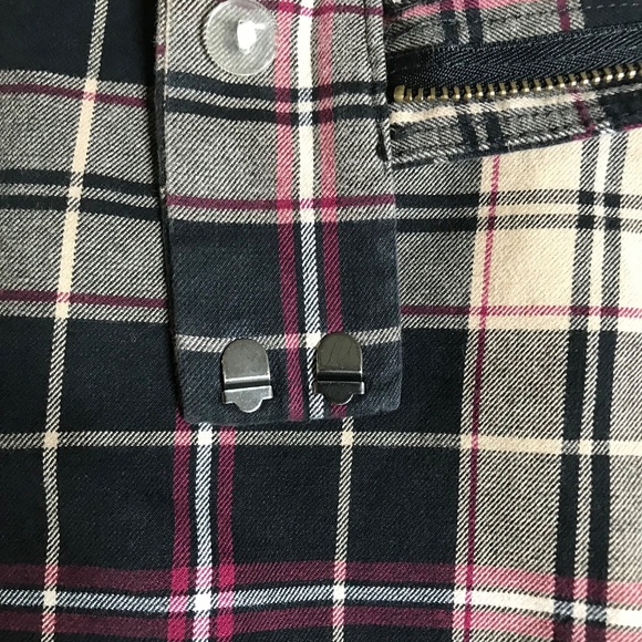 Plaid Mini Skirt Beige Black Pink Check Preppy Classic - Picture 7 of 13